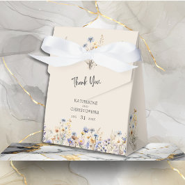 Caja Para Regalos BODA BOHO Dusty Blue Wildflowers Gracias