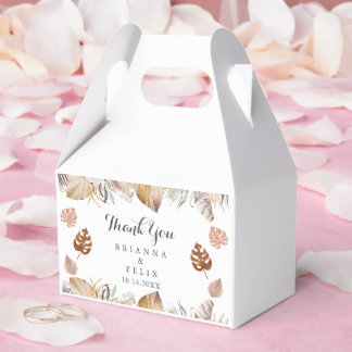 Caja Para Regalos Boda Boho Neutral Rústica