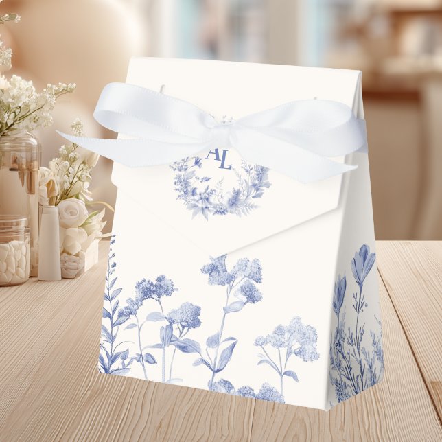 Caja Para Regalos Boda Botánico Floral Blue Chinoiserie (Subido por el creador)