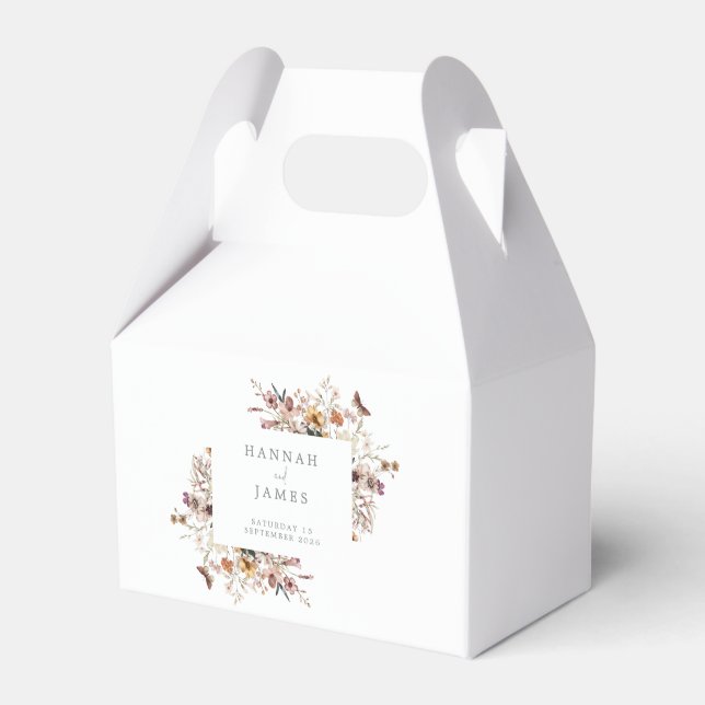 Caja Para Regalos Boda Botánico Floral Simple (Front Side)