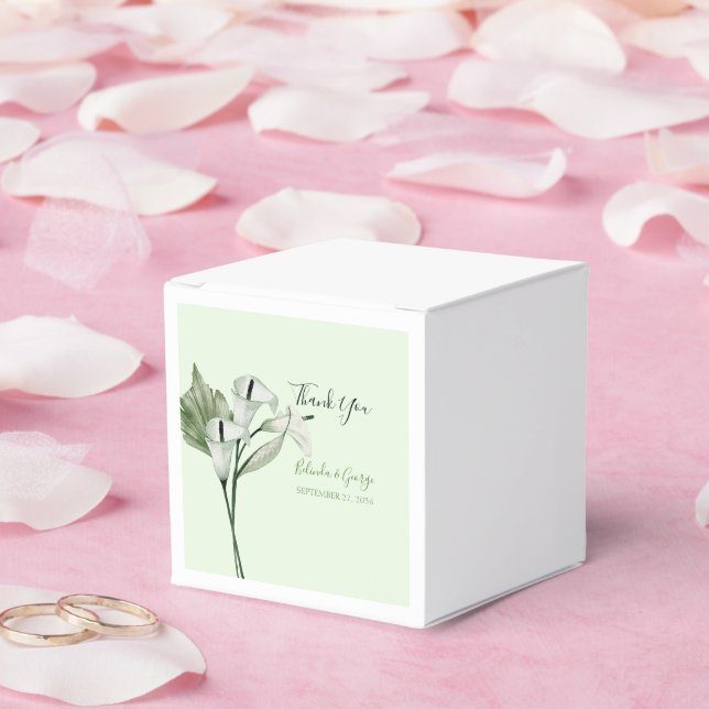 Caja Para Regalos Boda Calla Lilies Blanco Moderno (Boda)