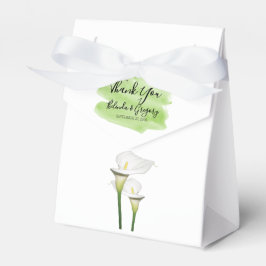 Caja Para Regalos Boda Calla Lilies Watercolor Blanco