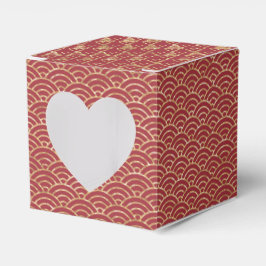 Caja Para Regalos Boda chino de doble felicidad dorado rojo oscuro