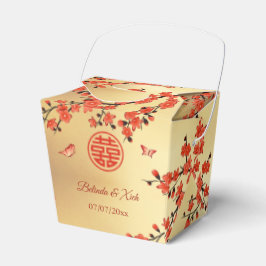 Caja Para Regalos Boda chino Red Gold Gracias