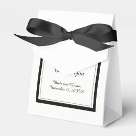 Caja Para Regalos Boda Clásica en Blanco y Negro