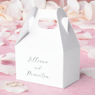 Caja Para Regalos Boda clásica en blanco y negro elegante
