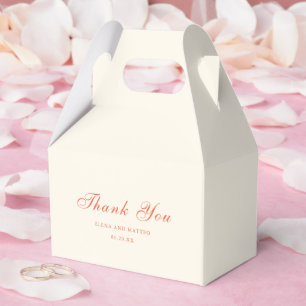 Caja Para Regalos Boda Clásica Moderna de Terracota Elegante