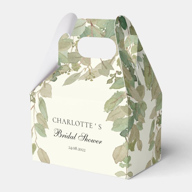 Caja Para Regalos Boda con eucalipto (Front Side)