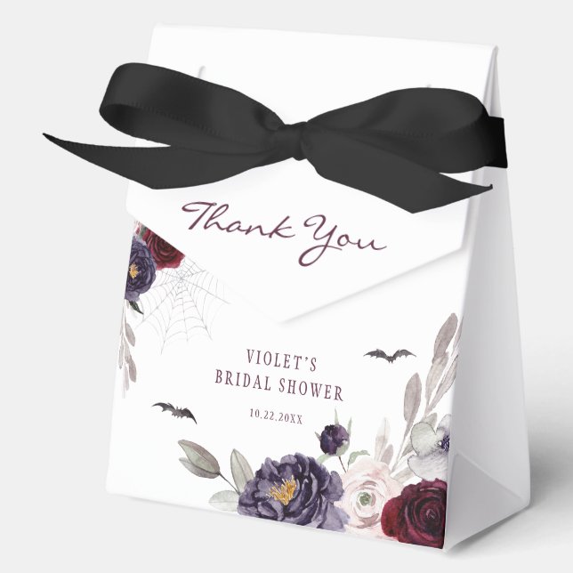 Caja Para Regalos Boda con flores de Halloween (Anverso)