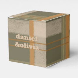 Caja Para Regalos Boda con patrón de tartán celta escocés