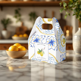 Caja Para Regalos Boda con tema de limón mediterráneo/Despedida de s