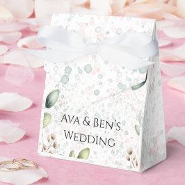 Caja Para Regalos Boda con Tinta Alcohólica Eucalipto Rubor