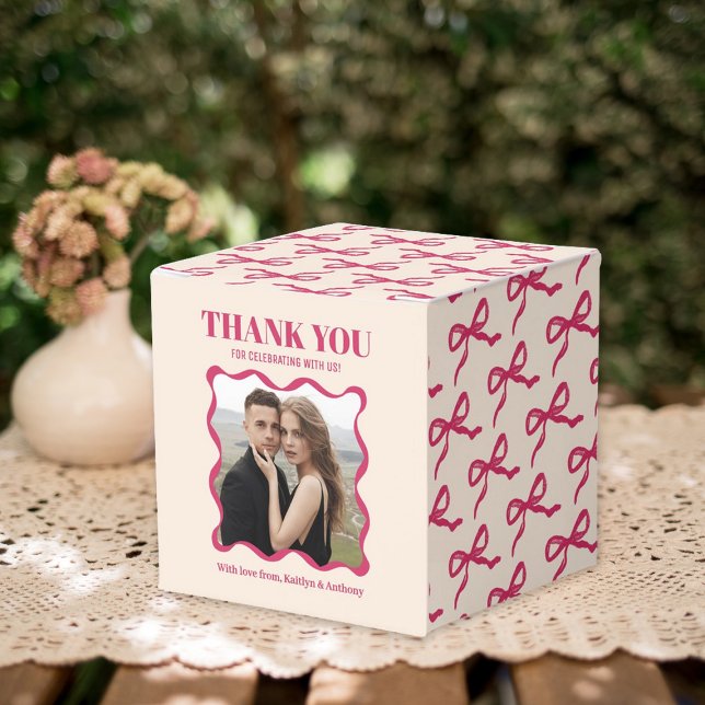 Caja Para Regalos Boda Coquette Bow Retro (Subido por el creador)