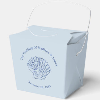 Caja Para Regalos Boda Costera Moderna de Azul Polvoriento