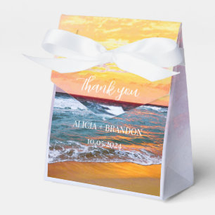 Caja Para Regalos Boda costero de la playa tropical de destino oceán