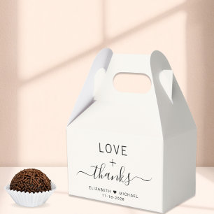 Caja Para Regalos Boda Crema Chic Amor Y Gracias