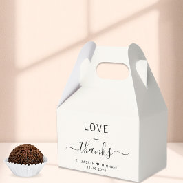 Caja Para Regalos Boda Crema Chic Amor Y Gracias