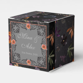 Caja Para Regalos Boda Dark Otumn Floral Personalizado