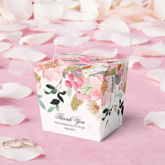 Caja Para Regalos Boda de Acuarela con Flores Silvestres (Boda)