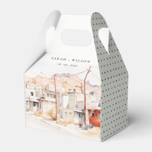Caja Para Regalos Boda de acuarela de escape de la ciudad de Texas e