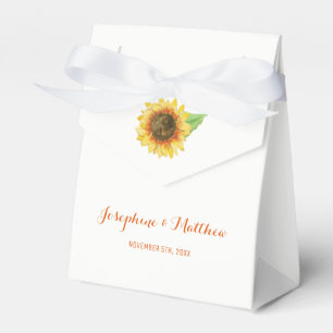 Caja Para Regalos Boda de acuarela de girasol