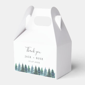 Caja Para Regalos Boda de acuarela de invierno