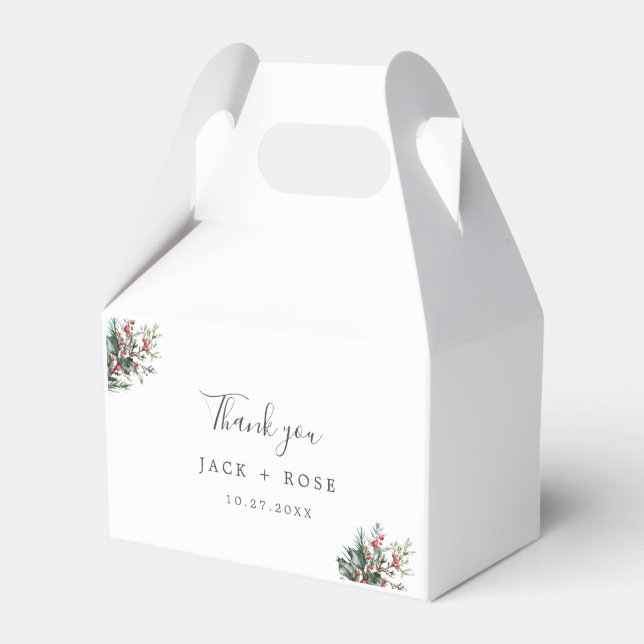 Caja Para Regalos Boda de acuarela de invierno (Front Side)