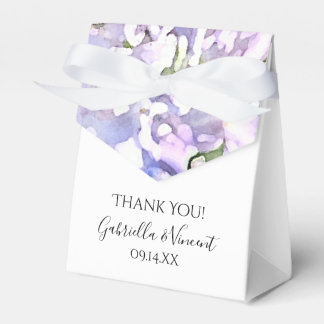 Caja Para Regalos Boda de acuarela de las flores de lino púrpura