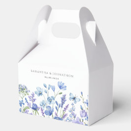 Caja Para Regalos Boda de acuarela floral azul