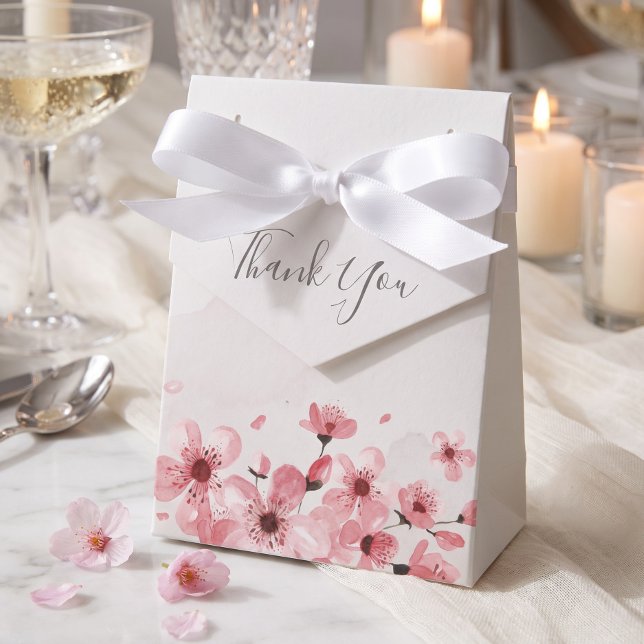 Caja Para Regalos Boda de acuarela floral de flor de cerezo (Subido por el creador)