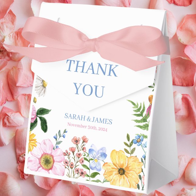 Caja Para Regalos Boda de acuarela floral Delicada (Subido por el creador)