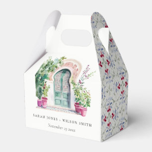 Caja Para Regalos Boda de acuarela tropical marroquí