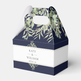 Caja Para Regalos Boda de agradecimiento de verde azul marino