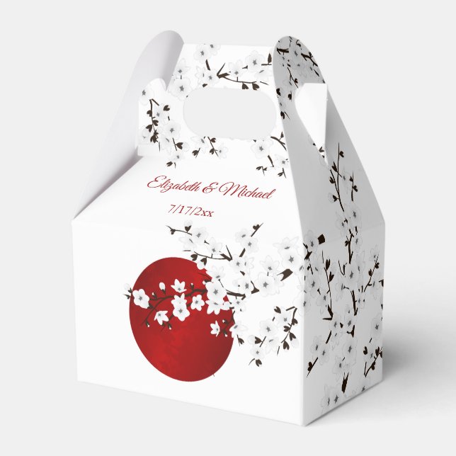 Caja Para Regalos Boda de agradecimiento del sol naciente japonés (Front Side)