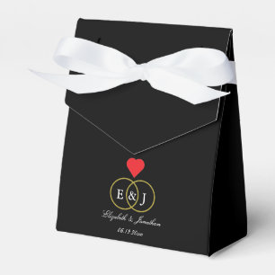 Caja Para Regalos Boda de anillos entrelazados