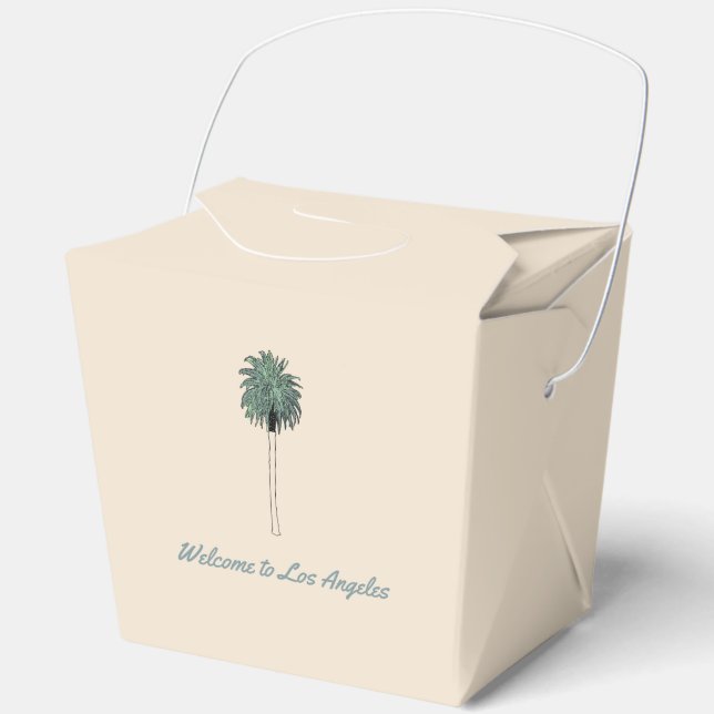 Caja Para Regalos Boda de árbol de palmas (Anverso)