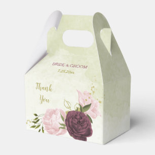 Caja Para Regalos boda de arbolado rosa de cabernet
