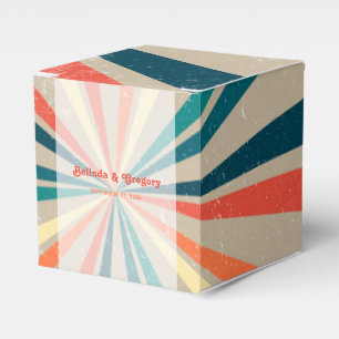 Caja Para Regalos Boda de arcoiris retro colorido