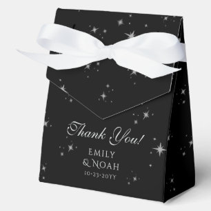 Caja Para Regalos Boda de Astronomía de Luna de Sol Negro Celestial