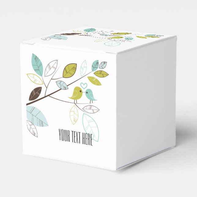 Caja Para Regalos Boda de Aves de Amor (Costado Anverso)