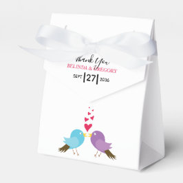 Caja Para Regalos Boda de Aves y Corazones de Amor