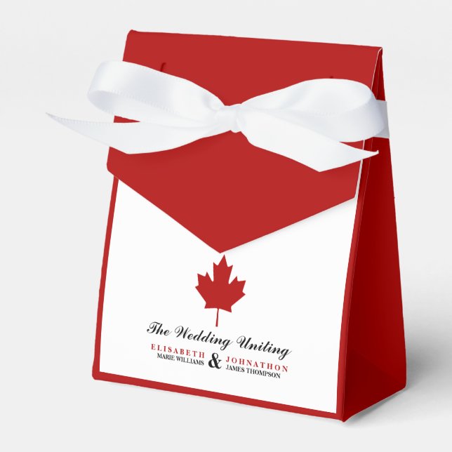 Caja Para Regalos Boda de Bandera de Canadá (Front Side)