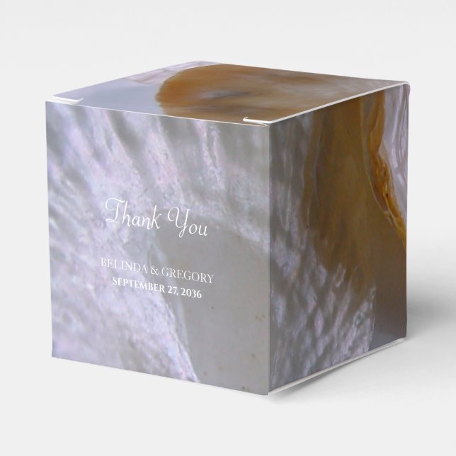 Caja Para Regalos Boda de Beach Clams (Costado Anverso)