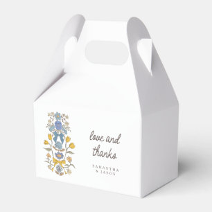 Caja Para Regalos Boda de Blue and Yellow Bows Florals