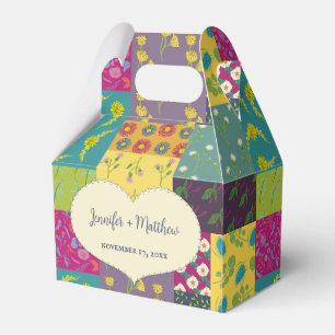 Caja Para Regalos Boda de Boho Maximalist Patchwork Quilt