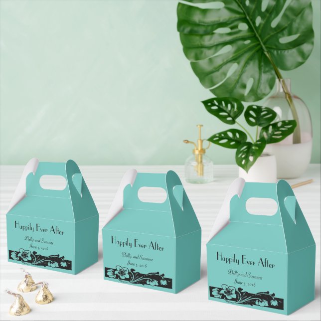 Caja Para Regalos Boda de borde floral Art Deco (Múltiple)