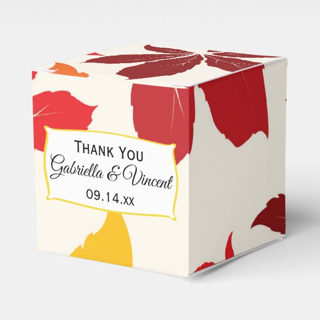 Caja Para Regalos Boda de caída brillante (Costado Anverso)