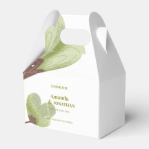 Boda de caligrafía de Boho verde moderno Gracias