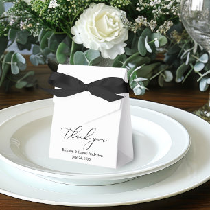 Caja Para Regalos Boda de caligrafía de elegancia minimalista Bow