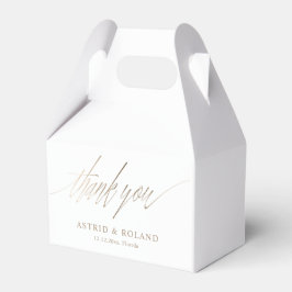 Caja Para Regalos boda de caligrafía de oro mínimo